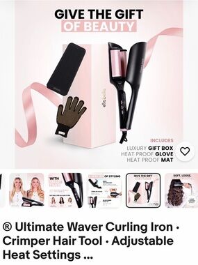 Compact Black and Rose Gold Mini Hair Straightener